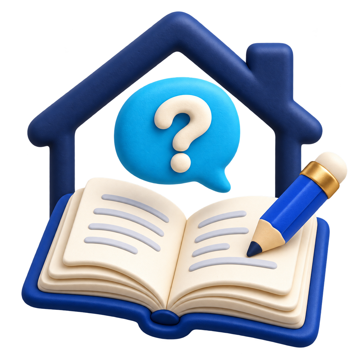 Clay house, open book, and an unanswered question.